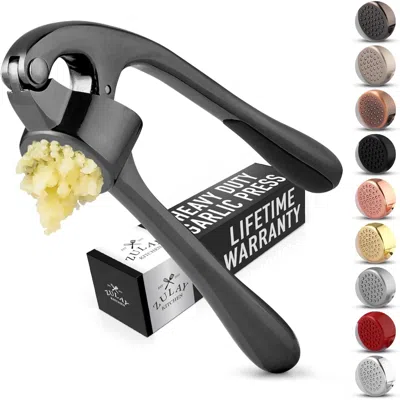 Zulay Kitchen Durable Garlic Masher With Soft, Easy To Squeeze Handle In Grey