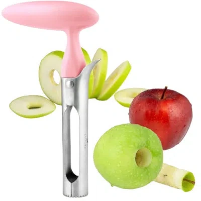 Zulay Kitchen Durable Stainless Steel Premium Apple Corer Remover - Cinnamon In Orange
