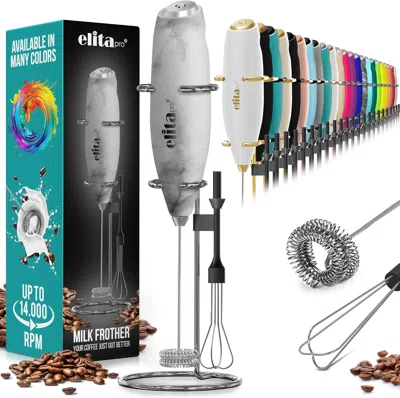Zulay Kitchen Elitapro Ultra High Speed 2-in-1 Milk Frother - Double Whisk Foam Maker With Detachable Egg Beater In Multi