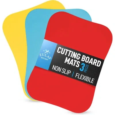 Zulay Kitchen Extra Thick Flexible Plastic Cutting Board Mats In Multi