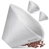Zulay Kitchen Fine Mesh Stainless Steel Reusable Pour Over Coffee Filter (size 4)
