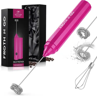 Zulay Kitchen Frothmate Powerful Milk Frother For Coffee In Pink