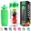 ZULAY KITCHEN FRUIT INFUSER WATER BOTTLE WITH SLEEVE & FLIP TOP LID