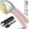 Zulay Kitchen Garlic Press With Soft, Easy To Squeeze Ergonomic Handle In Pink