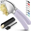 Zulay Kitchen Garlic Press With Soft, Easy To Squeeze Ergonomic Handle In Purple