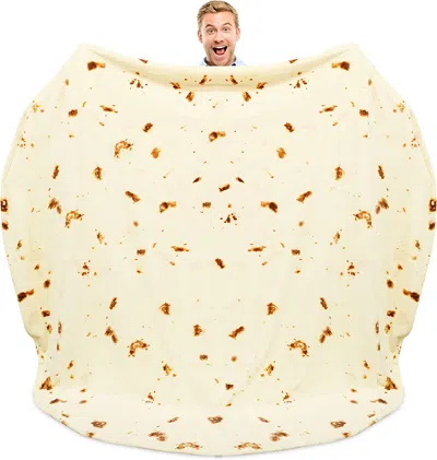 Zulay Kitchen Giant Double Sided Tortilla Blanket 80inches - Novelty Big Tortilla Blanket For Adult And Kids