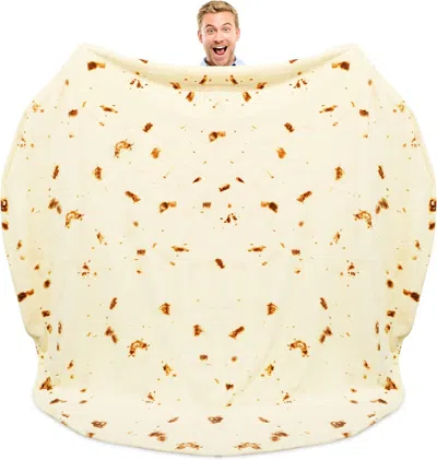 Zulay Kitchen Giant Double Sided Tortilla Blanket 80inches - Novelty Big Tortilla Blanket For Adults And Kids (71 