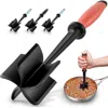 Zulay Kitchen Ground Beef Chopper Tool Hamburger Smasher Tool In Red