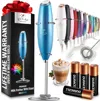 Zulay Kitchen Handheld Milk Frother With 4 Duracell Batteries And Stand Included