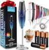 ZULAY KITCHEN HANDHELD MILK FROTHER WITH 4 DURACELL BATTERIES AND STAND INCLUDED