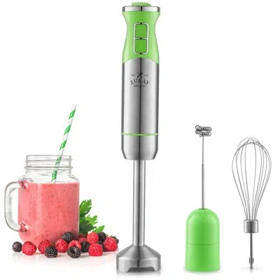 Zulay Kitchen Immersion Blender 500w Stainless Steel Whisk And Frother Attachments 8 Speed In Multi