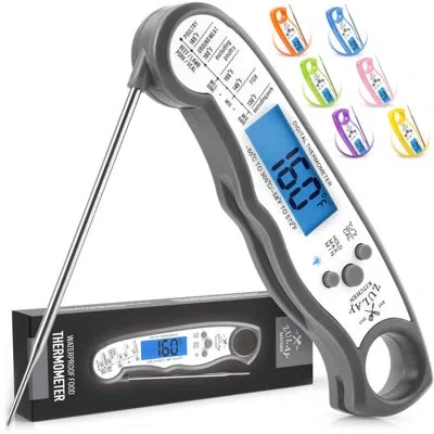 Zulay Kitchen Instant Read Food Thermometer Waterproof Digital Meat Thermometer W/ Backlight