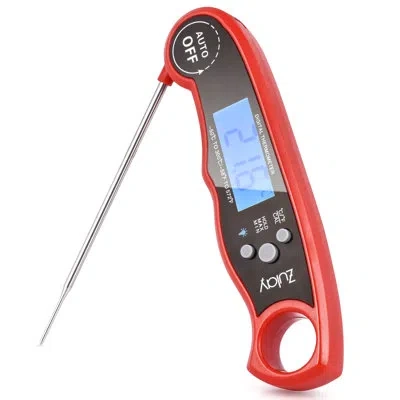 Zulay Kitchen Instant Read Food Thermometer Waterproof Digital Meat Thermometer W/ Backlight In Multi