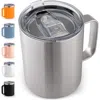 Shop Zulay Kitchen Insulated Coffee Mug With Lid In Silver
