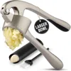 Zulay Kitchen Large Premium Garlic Press Set - Bigger Bowl For Bigger Garlic In Silver