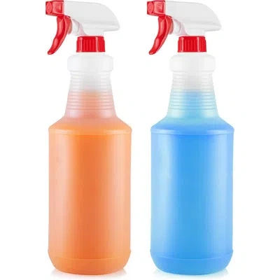 Zulay Kitchen Leakproof Cleaning Spray Bottle Set (2 Pack 32oz) In White