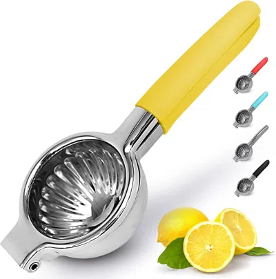 Zulay Kitchen Manual Citrus Press Juicer And Lime Squeezer Stainless Steel In Yellow