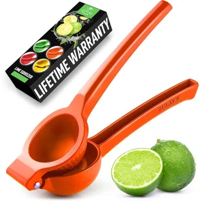 Zulay Kitchen Metal Lime Squeezer – Heavy-duty Citrus Juicer For Maximum Juice Extraction In Orange