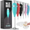 Zulay Kitchen Milk Boss Milk Frother With 16-piece Stencils