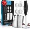 Zulay Kitchen Milk Frother Complete Set - Handheld Foam Maker For Lattes