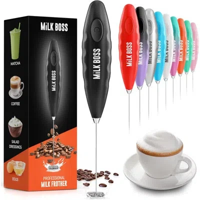 Zulay Kitchen Milk Frother For Coffee - Handheld Automatic Milk Foam Maker Hand Frother For Coffee, Matcha, Hot Ch In Black