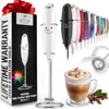 Zulay Kitchen Milk Frother With Stand (christmas Edition)