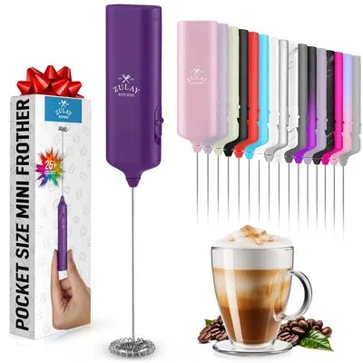 Zulay Kitchen Mini & Mighty Detachable Whisk Milk Frother – Compact Pocket Size In Multi