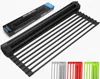 Zulay Kitchen Multipurpose Stainless Steel Roll-up Sink Drying Rack And Trivet Large In Black