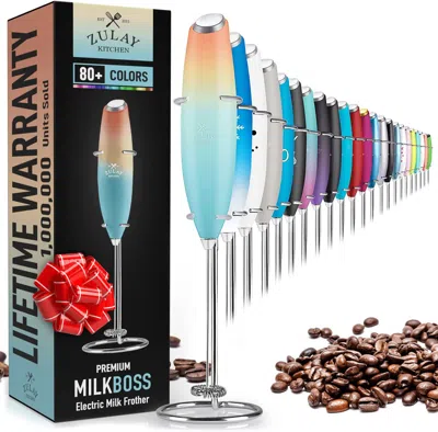 Zulay Kitchen Original Handheld Milk Frother In Blue