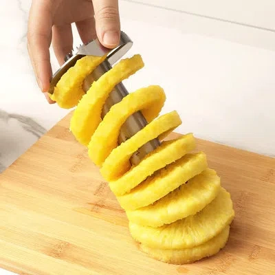 Zulay Kitchen Pineapple Cutter And Corer Stainless Steel Slicer Tool For Easy Removal In Royal Blue