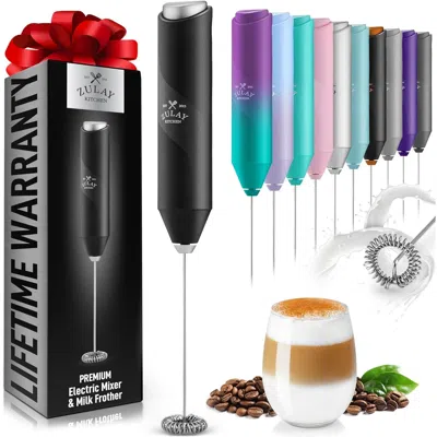 Zulay Kitchen Portable And Compact Handheld Foam Maker In Black