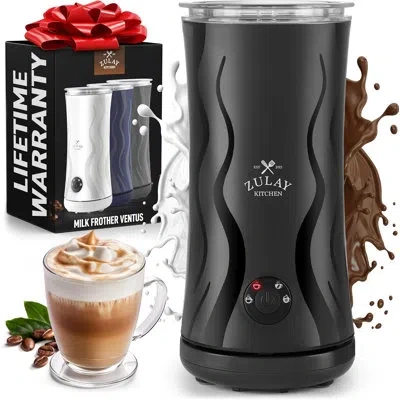 Zulay Kitchen Powerful 4-in-1 Electric Milk Frother And Steamer - Black