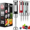 Zulay Kitchen Powerful Immersion Blender Handheld - 800 Watt Electric Hand Blender With High Power Turbo Mode
