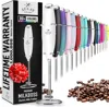 Zulay Kitchen Powerful Milk Frother Handheld Foam Whisk Drink Mixer