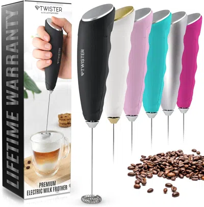 Zulay Kitchen Powerful Twister Milk Frother Handheld Foam Maker For Lattes In Multi