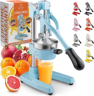 Zulay Kitchen Premium Quality Heavy Duty Manual Orange Juicer And Lime Squeezer Press Stand In Blue