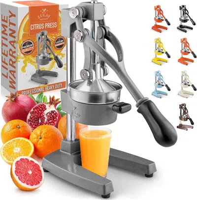 Zulay Kitchen Premium Quality Heavy Duty Manual Orange Juicer And Lime Squeezer Press Stand In Grey