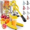 Zulay Kitchen Premium Quality Heavy Duty Manual Orange Juicer And Lime Squeezer Press Stand In Yellow