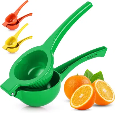 Zulay Kitchen Premium Quality Metal Orange Squeezer And Citrus Juicer In Green
