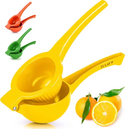 Zulay Kitchen Premium Quality Metal Orange Squeezer And Citrus Juicer In Yellow