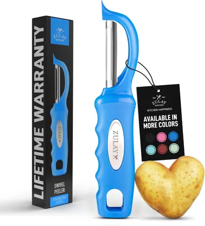 Zulay Kitchen Premium Vegetable Peeler In Blue