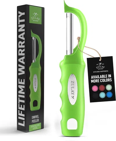 Zulay Kitchen Premium Vegetable Peeler In Green