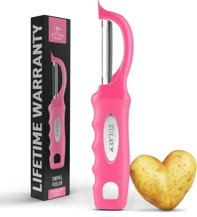 Zulay Kitchen Premium Vegetable Peeler In Pink