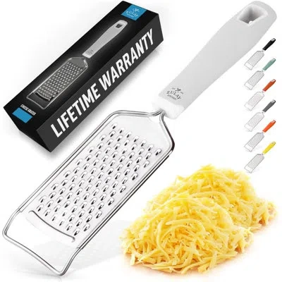 Zulay Kitchen Professional Cheese Grater Stainless Steel - White