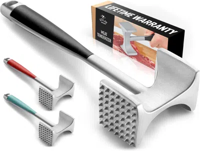 Zulay Kitchen Professional Meat Hammer Tool With Comfort Grip Handle In Black