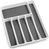 Zulay Kitchen Silverware 6 Compartment Non-slip Utensil Organizer Tray With Soft-grip Interior Liner