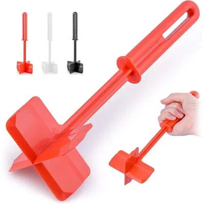 Zulay Kitchen Simple Craft Meat Chopper - Meat Masher, Ground Beef Masher, Hamburger Chopper Utensil - Red