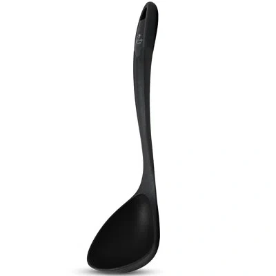 Zulay Kitchen Soup Ladle Spoon With Comfortable Grip - Cooking And Serving Spoon Black