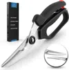 Zulay Kitchen Spring-loaded Kitchen Chicken Shears With Anti-slip Handle & Safety Lock