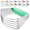 Zulay Kitchen Stainless Steel Dough Blender, Pastry Cutter, Heavy Duty Pastry Blender And Dough Cutter With Blades